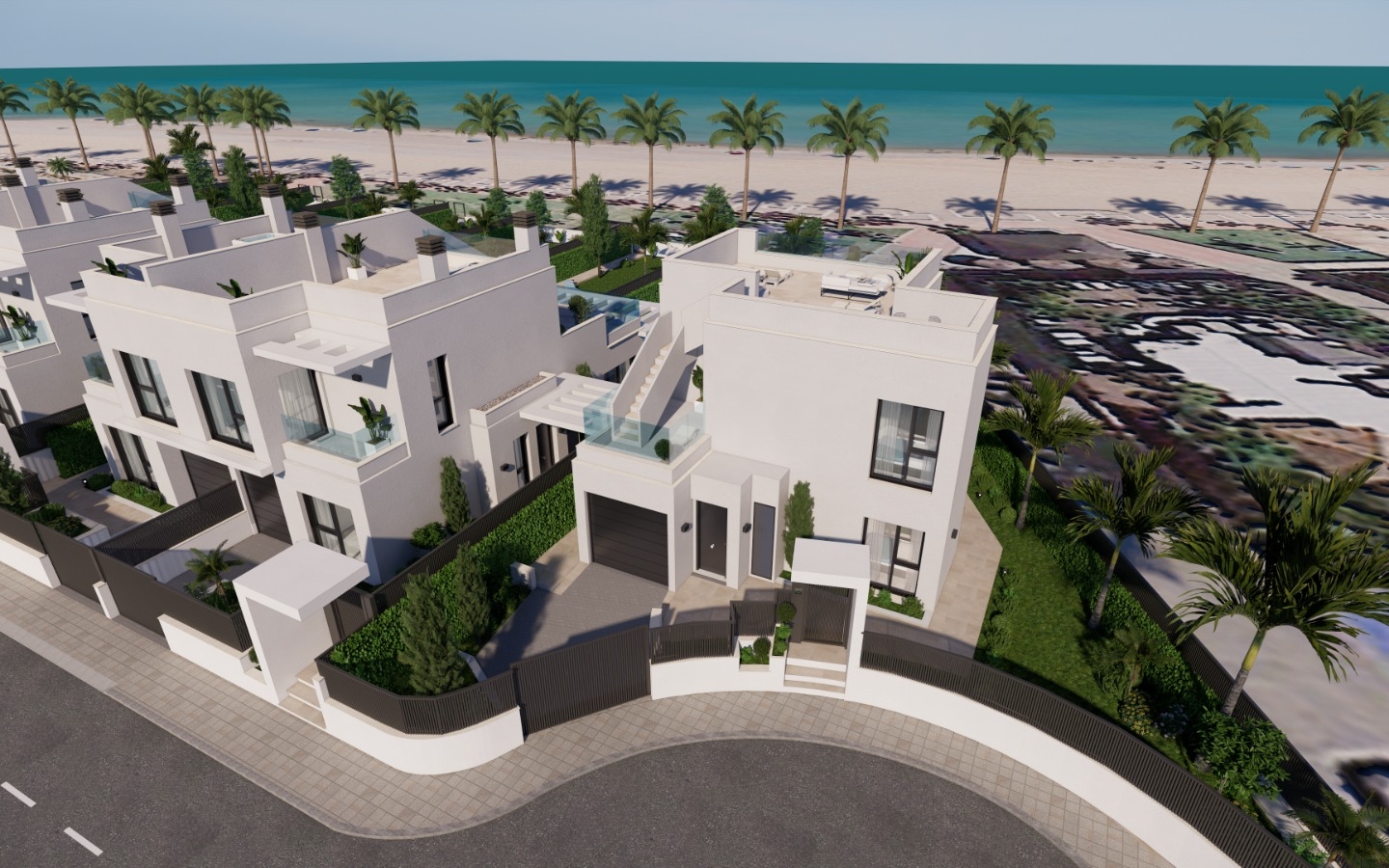New Build - Property on the beach. Fantastic view to La Manga. Your own gate to the beach and the beach promenade. Sun roof with yacuzzi. - - New Build - Property on the beach. Fantastic view to La Manga. Your own gate to the beach and the beach promenade. Sun roof with yacuzzi. - -