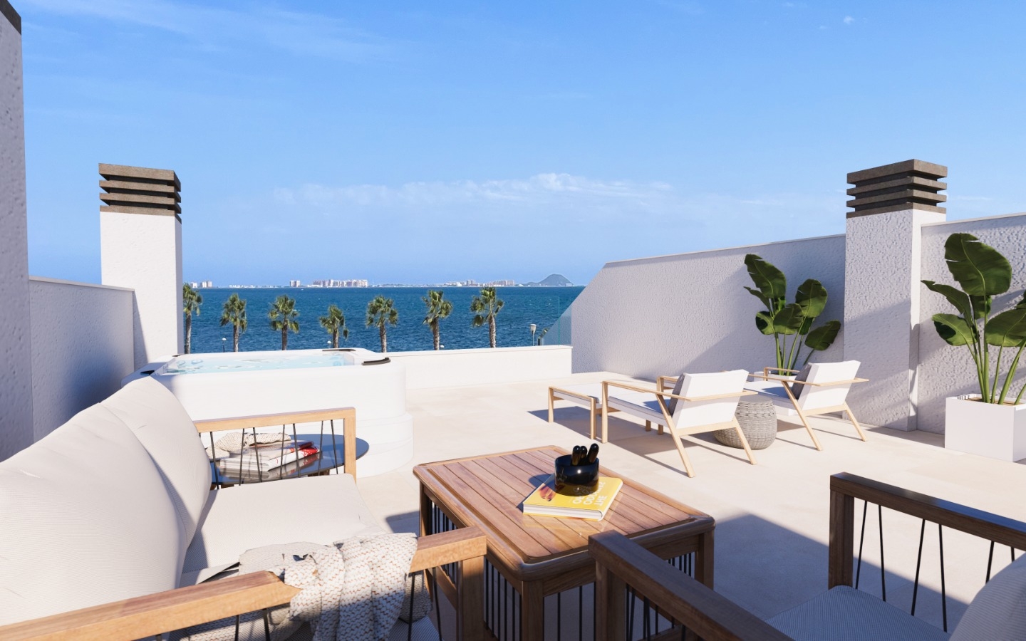 New Build - Property on the beach. Fantastic view to La Manga. Your own gate to the beach and the beach promenade. Sun roof with yacuzzi. - - New Build - Property on the beach. Fantastic view to La Manga. Your own gate to the beach and the beach promenade. Sun roof with yacuzzi. - -