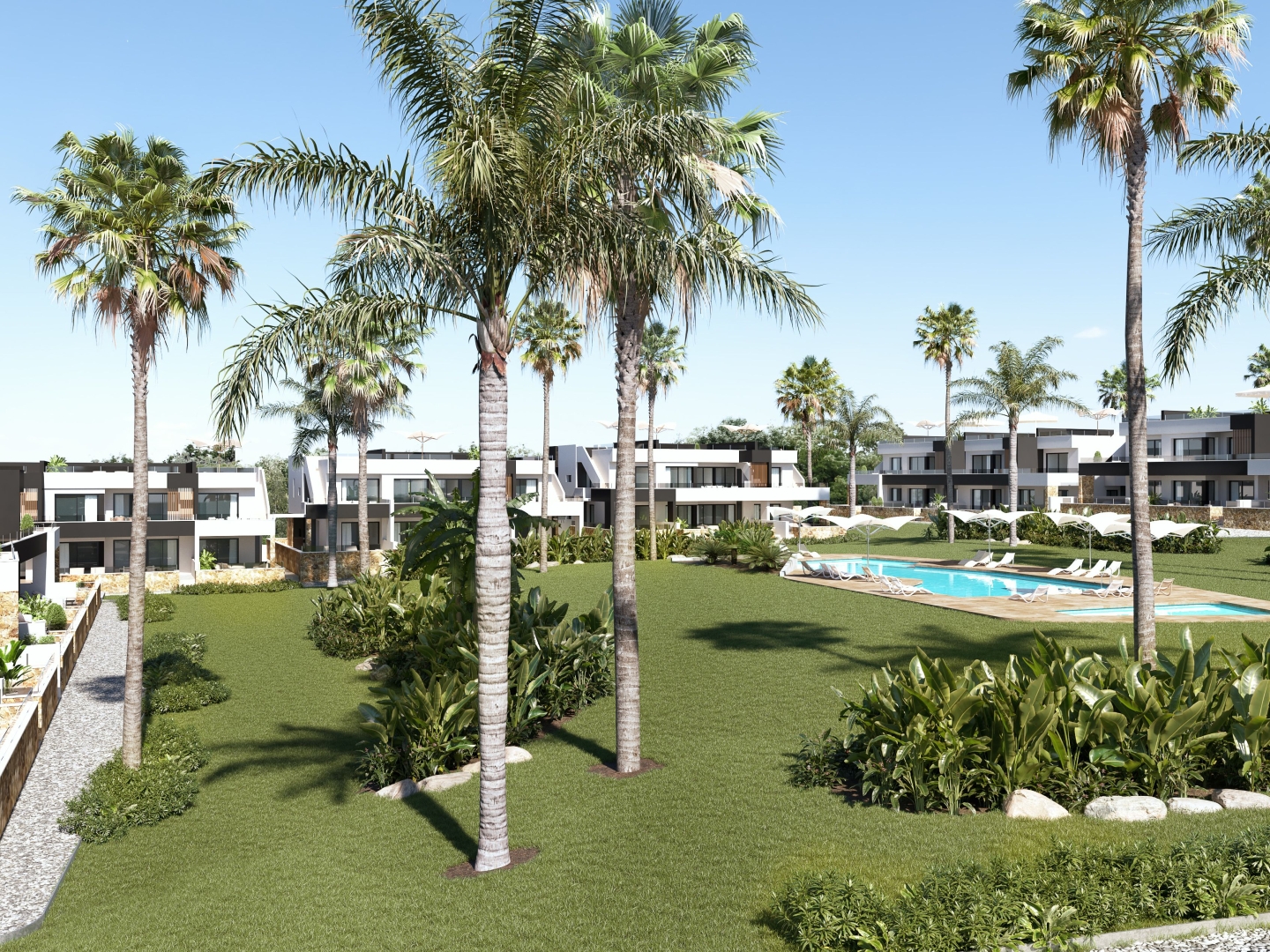 Beautiful new bungalows in Ciudad Quesada. Near Torrevieja, Alicante. NOW SOLD FULLY FURNISHED WITH WHITEGOODS AND STORAGE IN THE BASEMENT INCLUDED IN THE PRICE!
