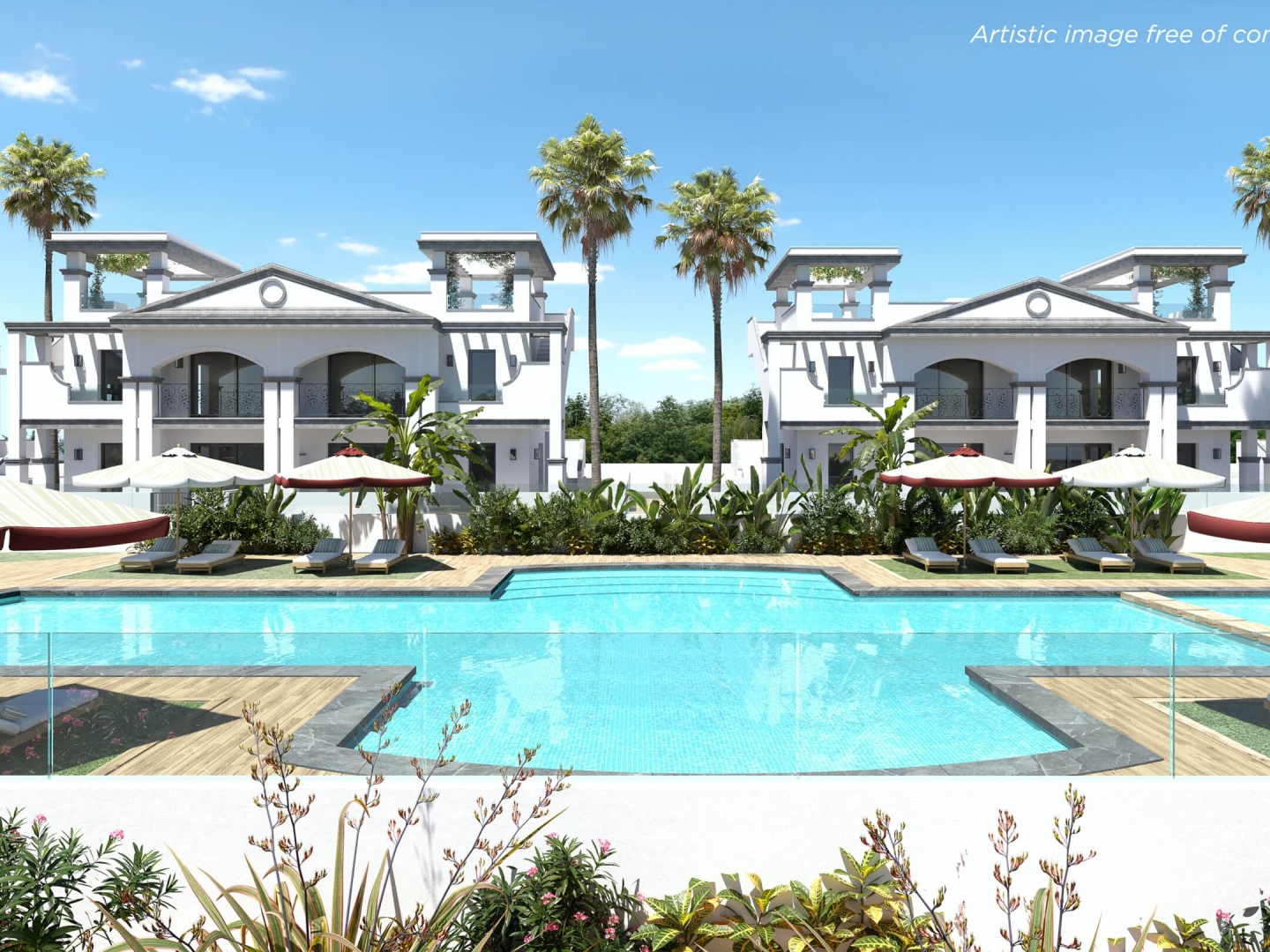 Ciudad Quesada, Dona Pepa, Alicante. Top modern apartments with 2 bedrooms and 2 bathrooms. Downstairs with garden or upstairs with sun roof.