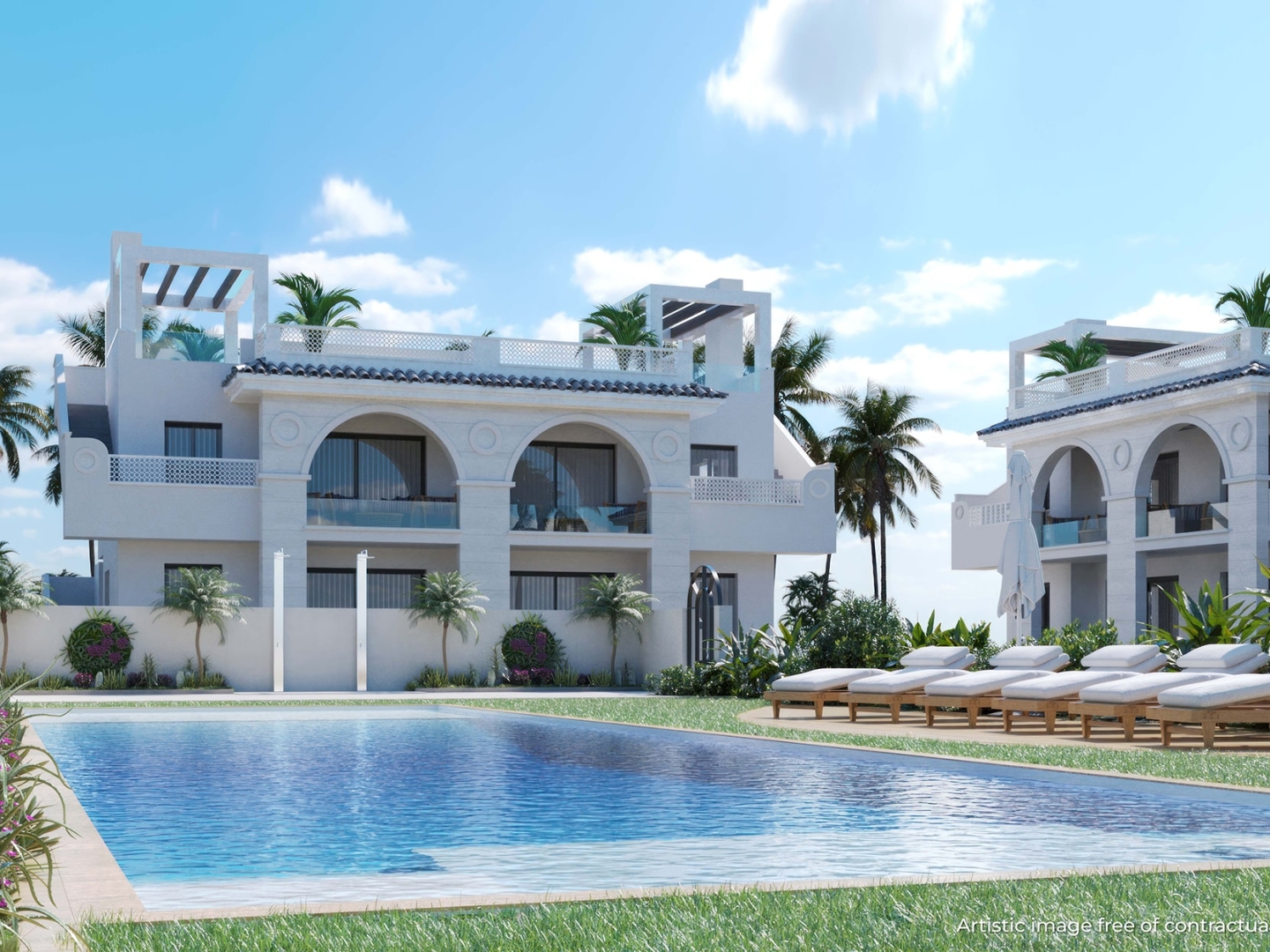KEY READY beautiful apartments in Dona Pepa, Ciudad Quesada, Alicante.  2 bed and 2 bathrooms. Garden and garage.